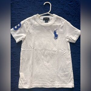 Polo Ralph Lauren White Tee with Navy horse logo